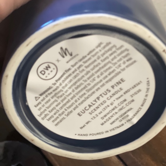 Rae Dunn farmhouse style blue ceramic jar candle PICK 1- EXPLORE or CAMPING - Picture 6 of 6